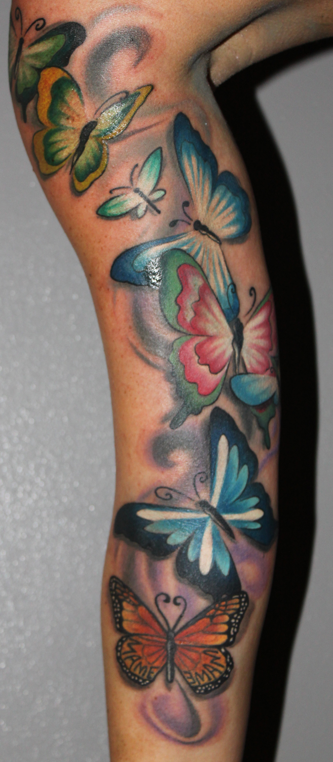 Butterfly Tattoo for her Family by Kristel Oreto TattooNOW